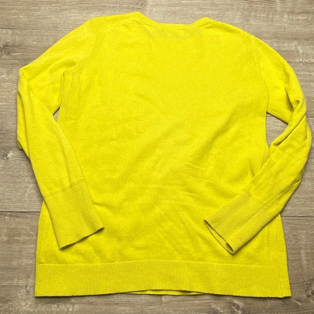 Banana‎ Republic Sweater Mens S Yellow Merino Wool Cashmere Blend Crewneck Knit